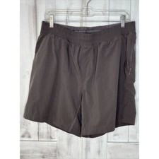 MENS RHONE ASPHALT GRAY 7" MAKO ACTIVE GYM TRAIN SHORTS GOLDFUSION LINED BRIEF L