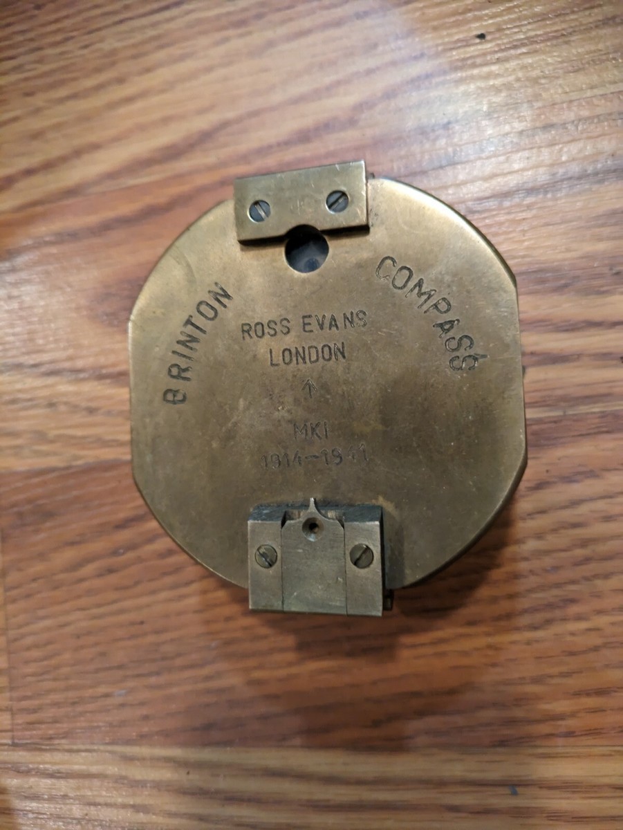WWI Brass Brinton Compass Mk1 1914-1941 Ross Evens London | eBay WWI Brass Brinton Compass Mk1 1914-1941 Ross Evens London | eBay
