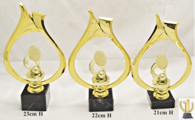 Tennis Trophäe / Pokal 3er set oder einzeln incl. Beschriftung 