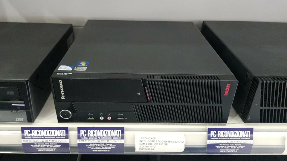 PC USATO COMPUTER RICONDIZIONATO FISSO Vari marchi DualCore 2 gb hdd 250 win7pro - Immagine 4 di 4