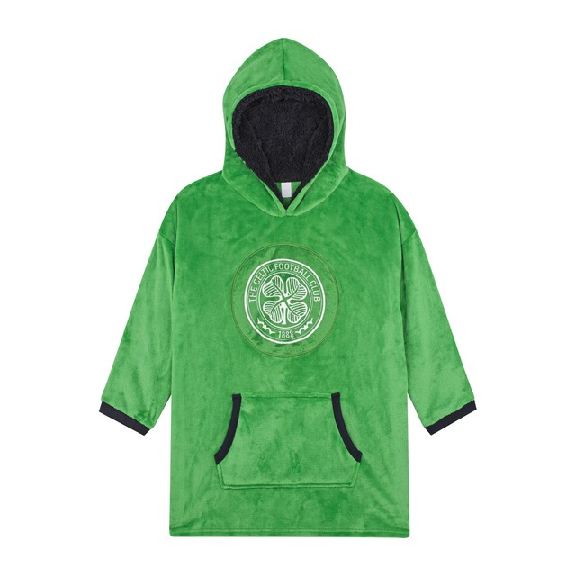 Celtic F.C Boys Hoodie Oversized Hooded Lounge Gown Fleece Blanket One Size Celtic F.C Boys Hoodie Oversized Hooded Lounge Gown Fleece Blanket One Size