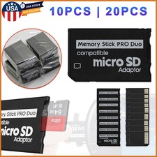 10-20X Memory Stick Pro Duo Adapter For SONY PSP Micro SD SDHC TF Card Converter