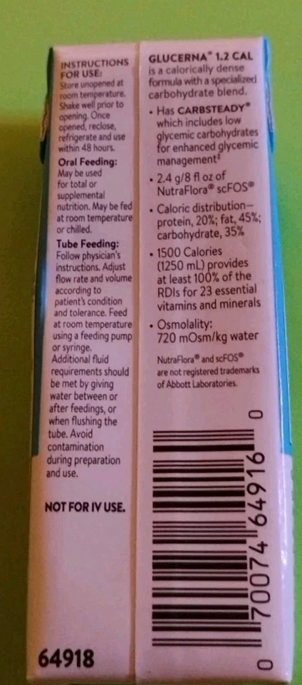 24 unidades - Glucerna 1,2 cal con Carb Steady (Exp: marzo de 2026) TOTALMENTE NUEVO Foto 2 de 4