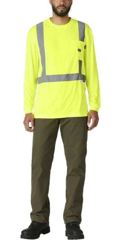 Camiseta de manga larga de alta visibilidad 3 Dickies para hombre con cinta reflectante 3M (TALLA XL) Foto 4 de 4