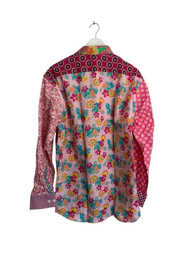 Shite Shirts NWOT Abstract Patterned Shirt Button Through Size XL Floral - Bild 5 von 5
