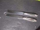2 International Sterling Prelude Dinner Knives Sterling Handle Stainless Blade