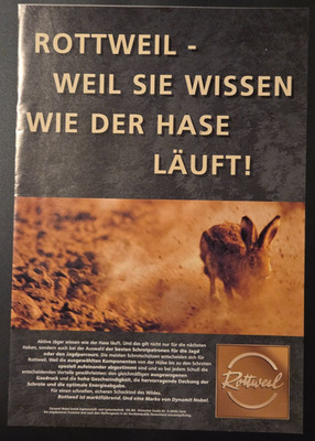 8. Rottweil Shot Cartridges Ammunition Dynamite Nobel Advertisement Advertising 1999