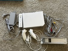 Nintendo Wii Console RVL-001 Bundle w/ Wii Fit Plus, Remote, Nunchuks, Cables