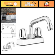 Utility Laundry Sink Faucet with Swivel Stainless Steel Spout  Garden Hose Adap