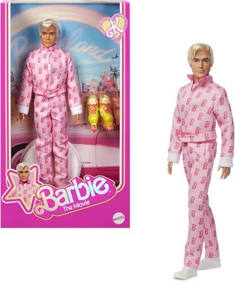 Barbie The Movie Ken Collectible Doll, Ryan Gosling as Ken Wearing Pink Jumpsuit