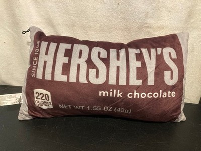 Hershey's Milk Chocolate Bar Plush Pillow 16 Inch Brown Candy Wrapper Novelty