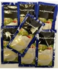 Mayonnaise Single Serve Sachets, Portion Control Condiment Packets - 100 Sachets
