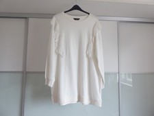 Yours Oversize Cream Longline Sweatshirt - Size 22-24