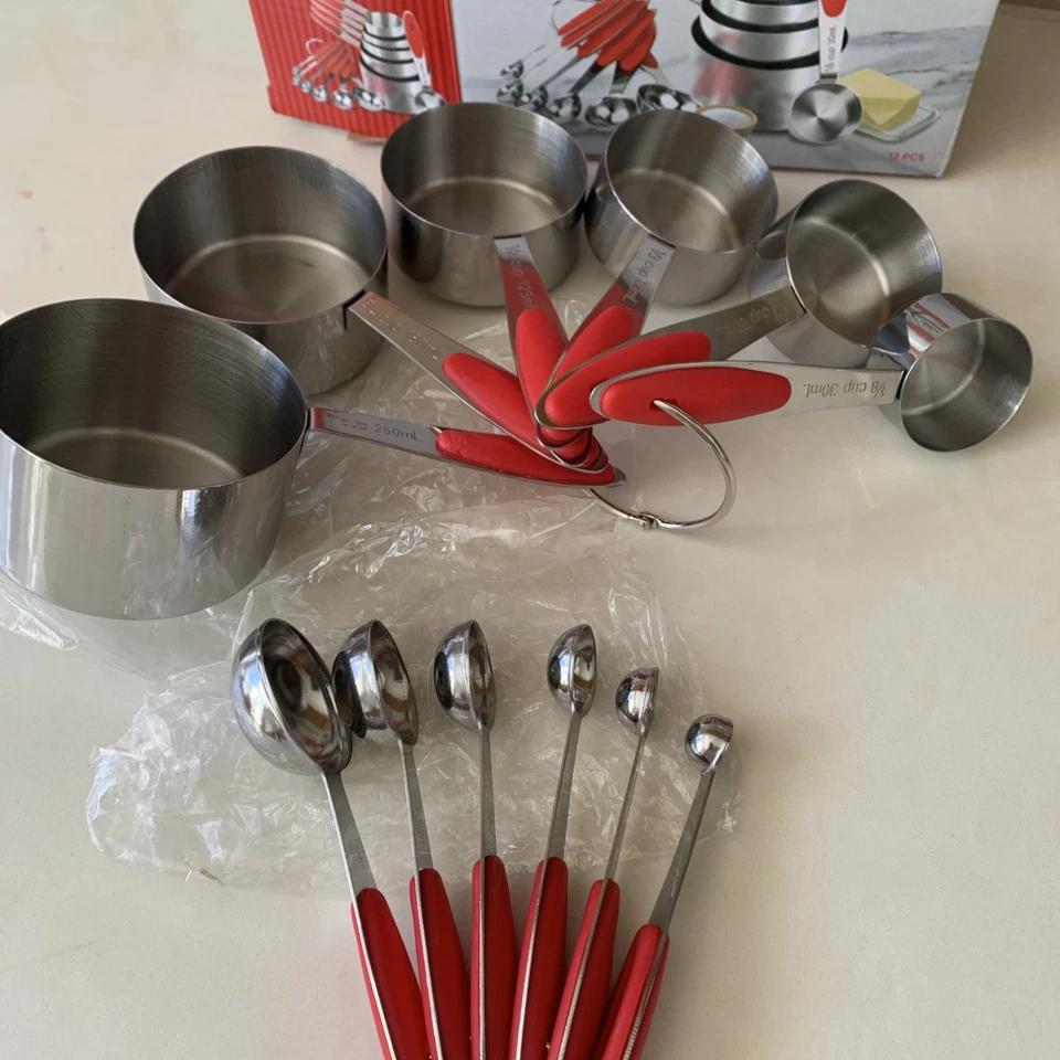 Mrs Fields Stainless Steel Measuring Cup and Spoon Set For Cooking And Baking - Image 2 of 4