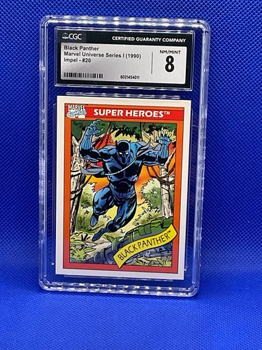 1990 MARVEL UNIVERSE #20 BLACK PANTHER CGC 8