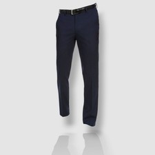 Alfani Men's Blue Solid Slim-Fit Stretch Trousers Dress Pants Size 34W x 30L