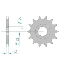 Afam Ritzel #520 15 ZäHne (FüR: Yamaha Xtz 750 Super Tenere N 3WM 90-93 )
