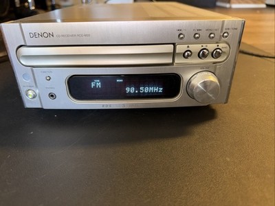 DENON RCD-M33 CD RECEIVER MP3 WMA FM AM Silver 20W+20W 6Ω AC100V 50/60Hz 43W