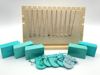 Auth Tiffany&Co.SV925 Pendant Necklace Accessories Lot of 10 W/Box/Bag V090319