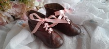 chaussures bottines anciennes enfant époque victorienne 1900/1910
