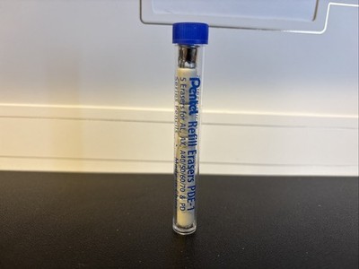 Pentel Refill Erasers PDE-1 For PD & A40/50/60/70 Series Pencils Tube Of 5