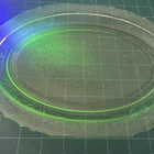 Vintage Green Jeanette Uranium Depression Glass Platter