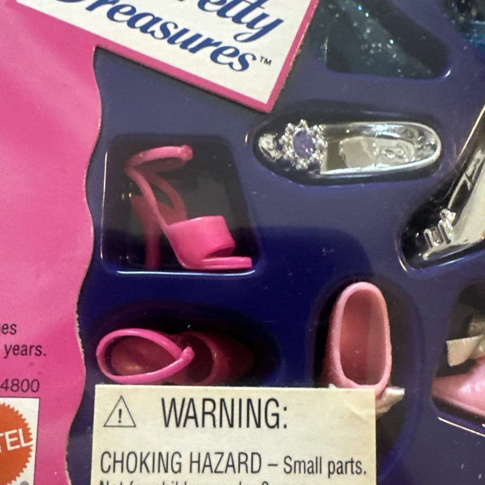 复古芭比娃娃 Pretty Treasures 鞋 批量 银色 粉色 蓝色 金色 花朵 闪耀 — 第 2/4 张图片