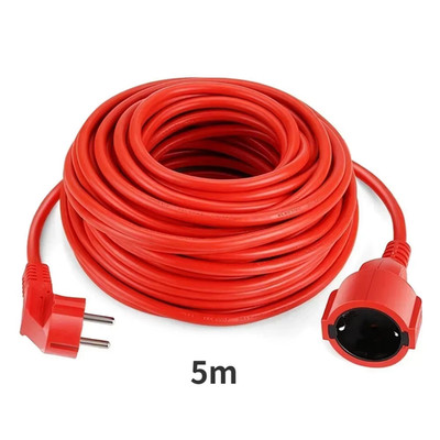 Power Strip Extension Cord 5/10/20M Cable 16A EU Outlets 4000W Electric Schuko 1