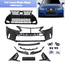Front Bumper Fascia Grille Body Kit Compatible with Lexus IS250 IS350 2006-2013