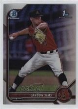 2022 Bowman Draft Chrome Refractor Landon Sims #BDC-72 hu1