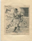 VINTAGE 1942 JOE GORDON NEW YORK YANKEES AUTOGRAPHED ORGINAL PENCIL SKETCH