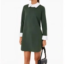 New Tuckernuck - M Women's Green Dakotah Dickey Peter Pan Collar Dress Shift 