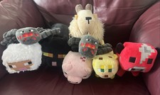 Minecraft Plush Lot Of 8 Plushes Stuffed Animals Mojang 14 Cat Pig Spider Ram