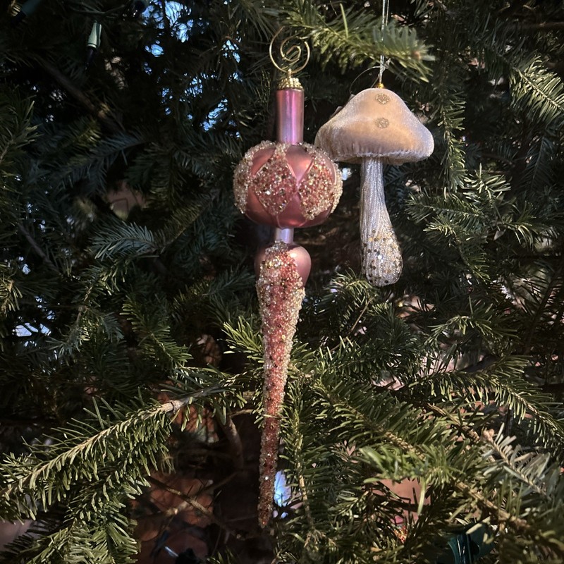 Vintage Pink Purple Jeweled Finale Ornament