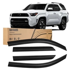 For Toyota 4runner 2025- Black Acrylic Window Visors Deflectors Rain Sun Guards