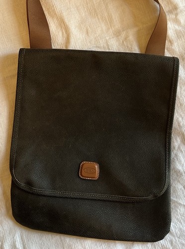 Bric’s Italian Brown Messenger Shoulder Crossbody Bag Made In Italy