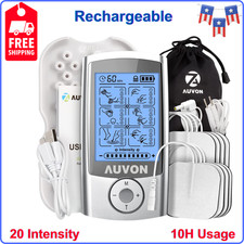 AUVON Rechargeable TENS Unit Muscle Stimulator - 24 Modes 4th Gen TENS Machine