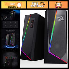 RGB Desktop Speakers 2.0 Channel PC Stereo Sound, 6 LED Modes, USB Powered, Volu