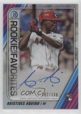 2020 Bowman Rookie of the Year Favorites Chrome 67/150 Aristides Aquino Auto 0c6