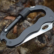 Gift for Husband or Dad – Carabiner Multitool Keychain EDC