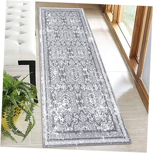 Vintage Soft Shaggy Non-Slip Hallway Runner Rug for Laundry and Entryway