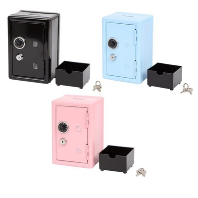 Mini Tresor mit Drehschloss & Schlüssel 18x12x10 cm in Schwarz Blau oder Pink