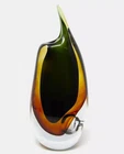 Share Huge 30cm Murano Vintage 20th Century Art Glass Freeform Submerged Vase