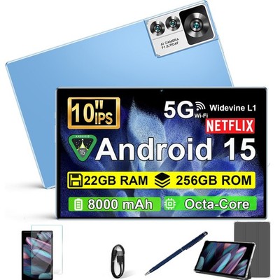 2026 Tablet PC Android15 22GB+256GB 10Zoll 8000mAh 1920X1200 Octa Core 5G WiFi