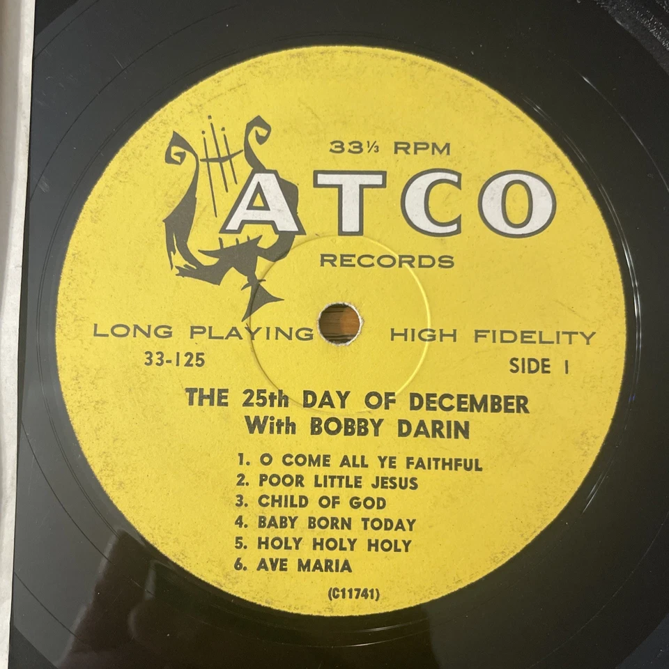 RARE The 25th Day Of December With Bobby Darin Christmas LP ATCO Mono Foil VG- - Image 3 of 4