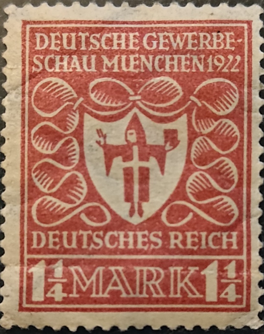 1 1/4 Mark Gewerschau DR 1922 sin estampar, MiNr. 199