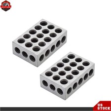 1 Matched Pair 2-4-6 Blocks 23 Holes .0002" Machinist Precision 246 Jig New