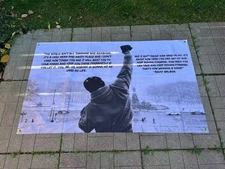 Rocky Balboa Motivational Home Gym Workout Bodybuilding Banner Flag 3x5 Feet