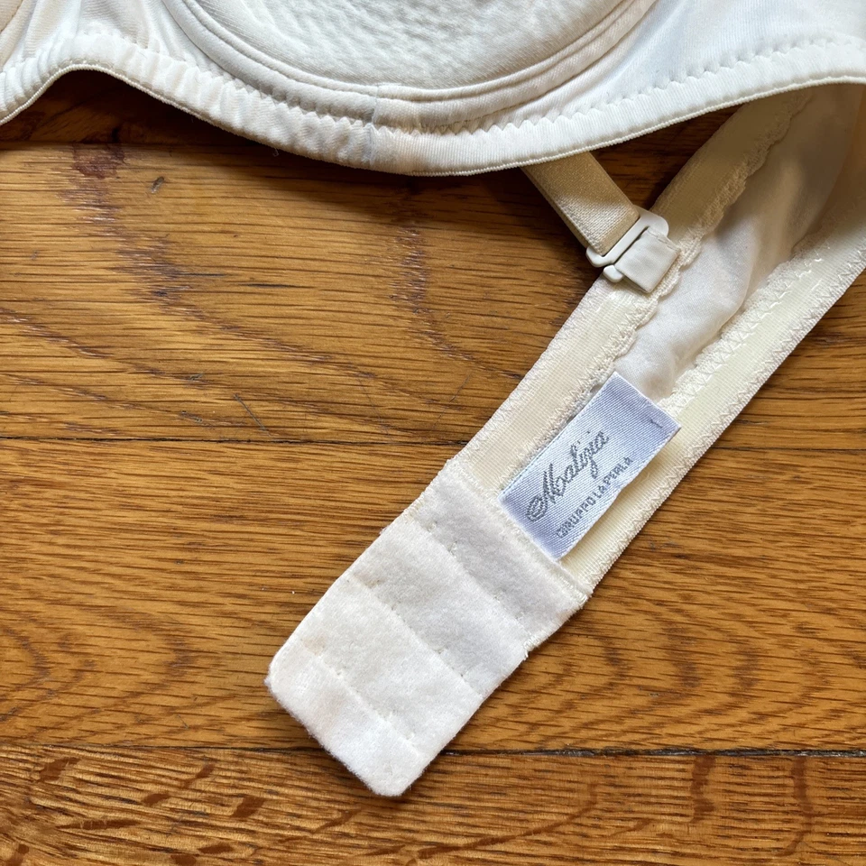 MALIZIA LA PERLA 1990'S STRAPLESS BALCONETTE BRA 32 UNDERWIRE DETACHABLE STRAPS - Image 3 of 4