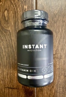 NEW! Instant Hydration Supplement Vitamin D + K 30ct - New Sealed Bottle